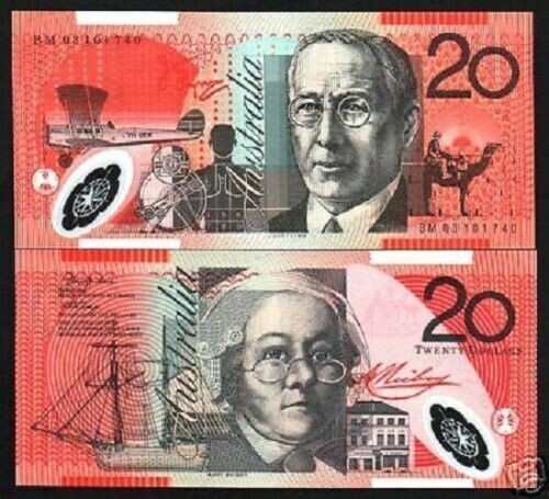 Australia 20 DOLLARS P-59 2008 Polymer Australian CAMEL SHIP COMPASS UNC Money - Picture 1 of 3