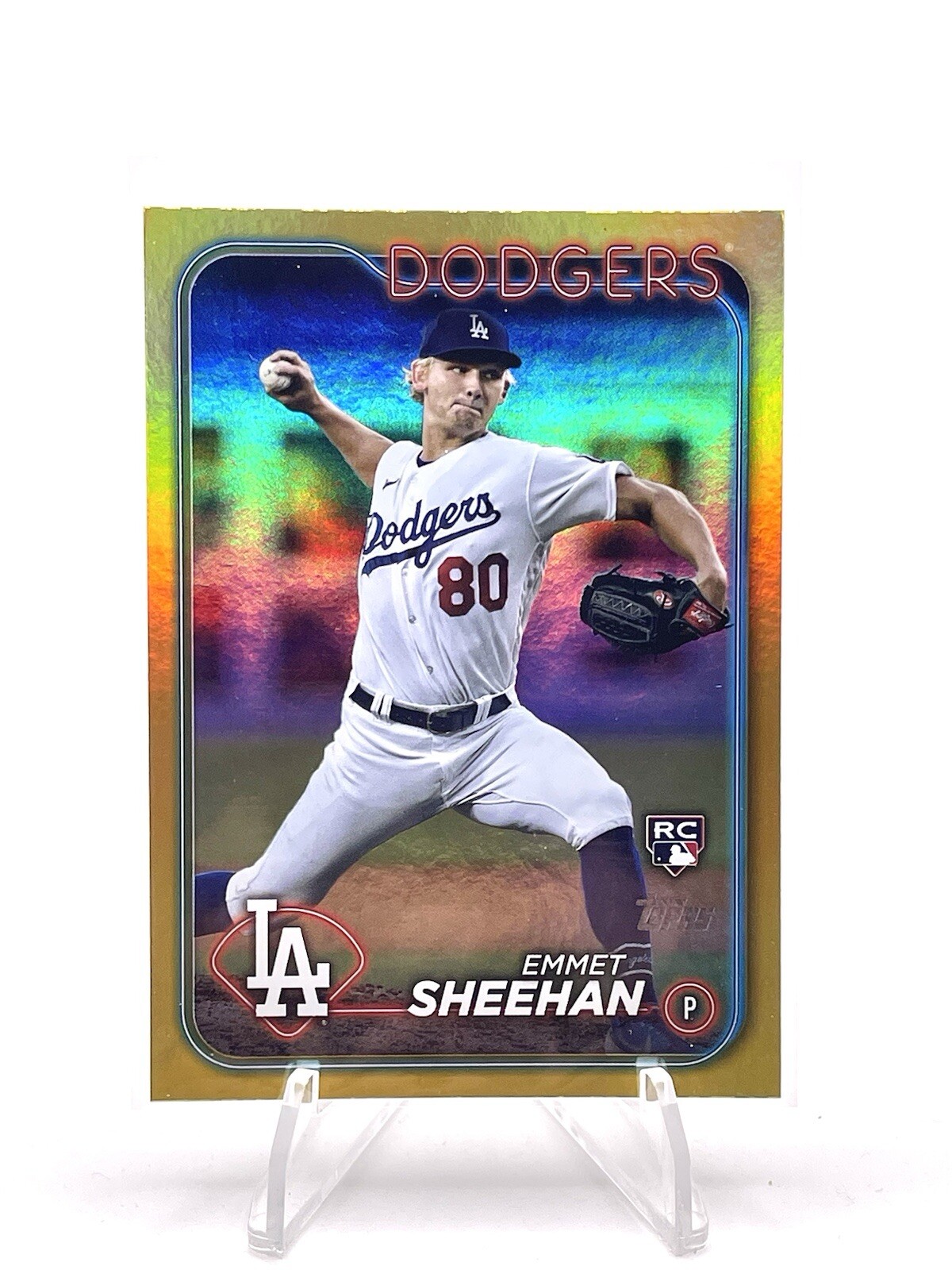 2024 Topps Series 1 Emmet Sheehan RC Gold Foil #283 LAS ANGELES DODGERS!