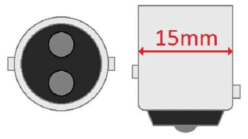 (Pack de 10) 1157NA Bombilla Ámbar Natural Auto Coche Miniatura Lámpara 12v Amarillo Foto 3 de 3