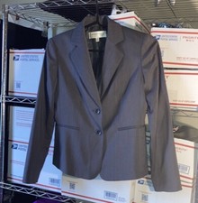 NWT Jones New York Two Button Blazer Women Size 4P Grey