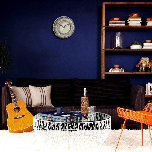 Ts 8" Silent Quartz Wall Clock Nonticking Digital Silver Clocks With 3d Numbers - Picture 4 of 4