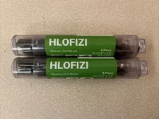 (2) Pk HLOFIZI 8Piece Masonry Drill Bit Set 3/16"-1/2" See Descrip. For Sizes