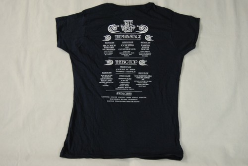 ISLE OF WIGHT FESTIVAL 2011 10TH ANN. NAVY LADIES SKINNY T SHIRT NEW OFFICIAL - Picture 4 of 5