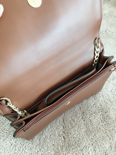 Bolso bandolera grande de cuero Michael Kors Brooklyn ojal grande en caramelo - Imagen 2 de 5
