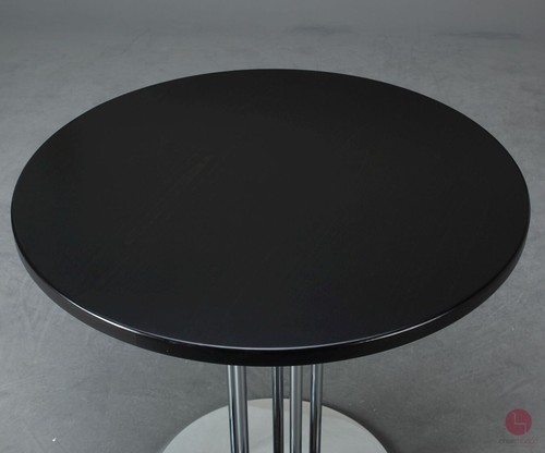 Thonet S1048 Bistro Tisch Schwarz 78 cm - Bauhaus Stahlrohr Klassiker verchromt - Bild 3 von 9