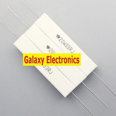 5pcs Brand New 20w 33 ohm 33RJ Cement Resistor Flame Resistance