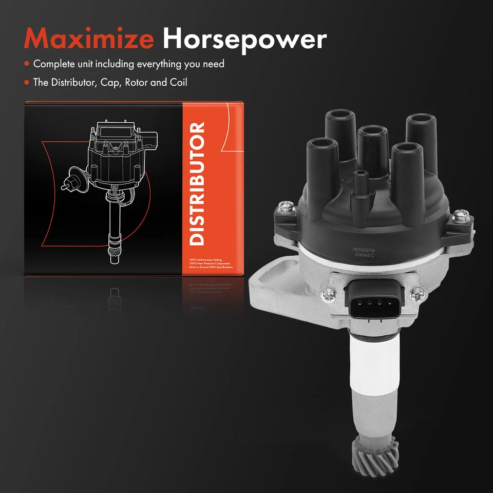 Ignition Distributor w/ Cap & Rotor for Mazda B2600 1990-1993 MPV 1991-1994 2.6L - Image 2 of 4