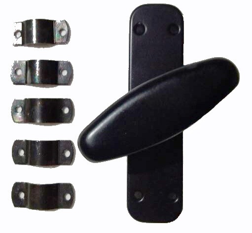 Cremonese maniglia serramenti in legno oliva OM4 ferro verniciato nero gioco MP Cremonese maniglia serramenti in legno oliva OM4 ferro verniciato nero gioco MP