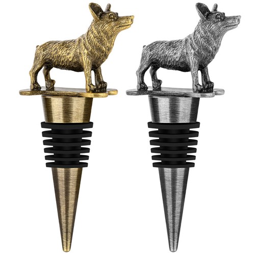 Welsh Corgi Wine Stopper Durable Metal Pet Decor Unique Kitchen Bar Accessory - Picture 9 of 16