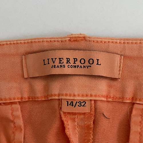 Liverpool Wendel Straight Leg Pants Size 14/32 Peach Orange Ankle - Picture 6 of 12