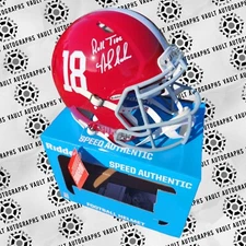 Nick Saban Signed Alabama Riddell Authenic Football Helmet Beckett Witnessed COA
