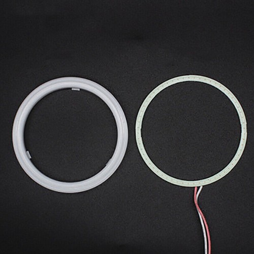 COB Angel Eyes Halo Ring Fog Lights Universal New Pair 60-120mm Car Front LED - Picture 5 of 15