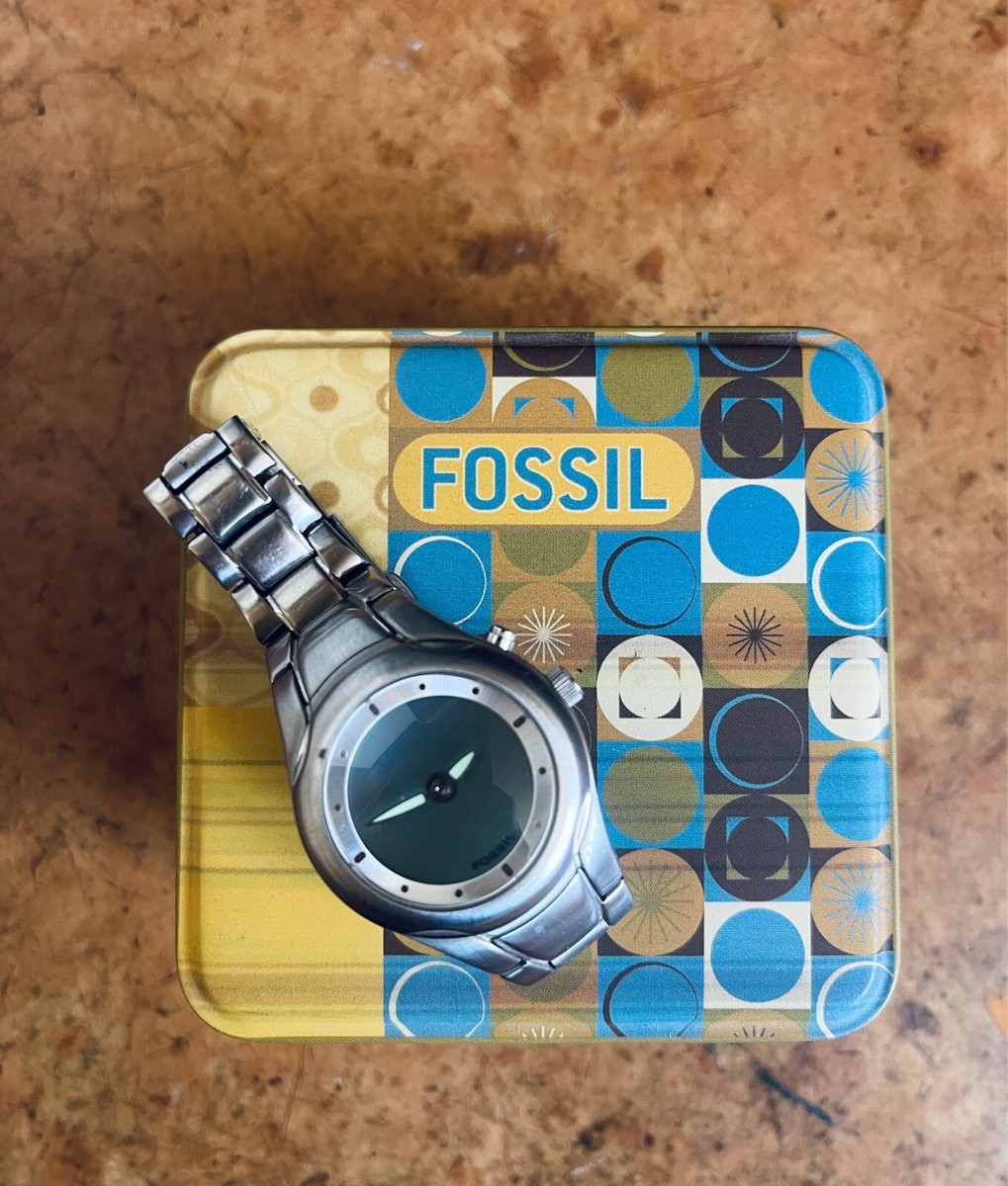 Fossil Big Tic Stainless Steel Watch Rainbow Dial 34mm JR-8091