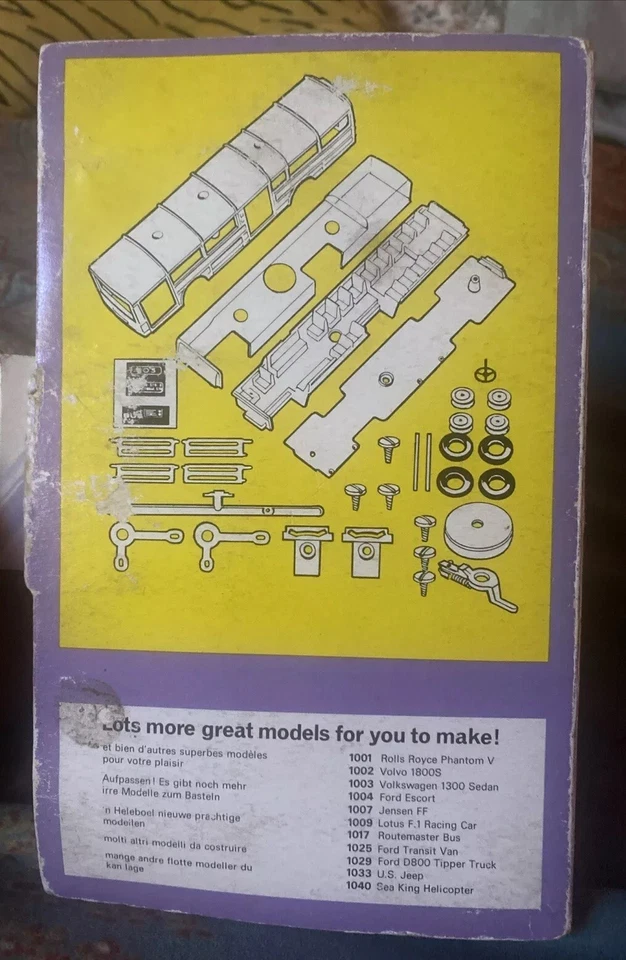 Dinky Kit 1023; Autobús de un solo piso AEC; Juego completo sellado, Reino Unido Diecast 1971 1/43 Foto 4 de 4