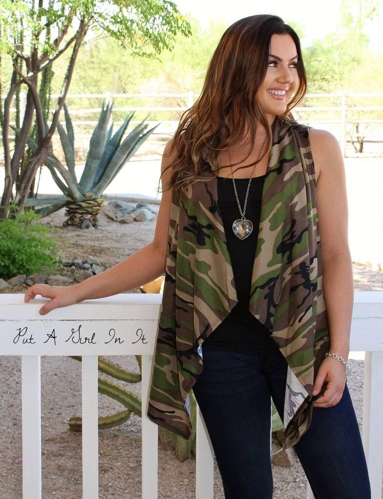Plus size hotsell camouflage cardigan