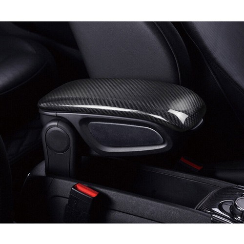 Car Carbon Fiber Interior Armrest Cover Trim Fit For Mini Cooper Countryman F60 - Foto 2 di 4