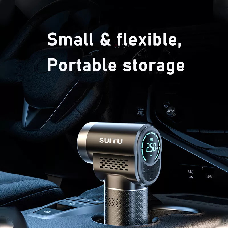 Car Bike Tire Inflator Pump Portable Battery Rechargeable Air Compressor Digital