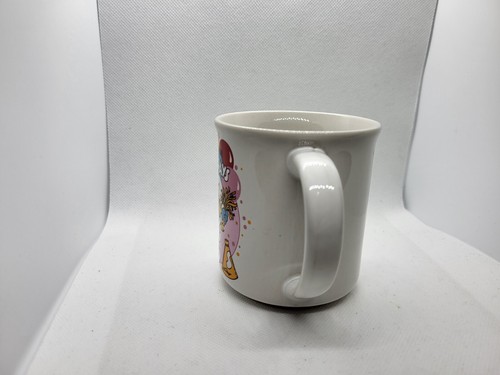 Vintage 1982 Smurfs Smurfette Cheerleader Hooray For Birthdays Mug Cup 3.5" High - Picture 4 of 6