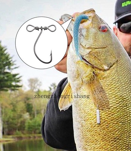 20/50Pcs Drop Shot Fishing Hook in-line Drop Shot Rig and Swivels Bass Worm Hook - Picture 4 of 12