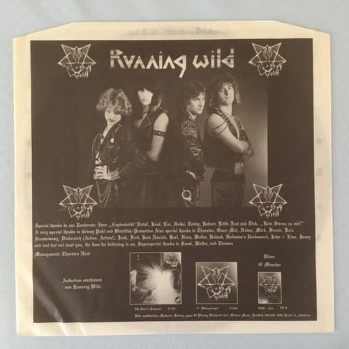RUNNING WILD - BRANDED AND EXILED + INNER - GERMAN 1985 ISSUE - EX - Picture 5 of 8