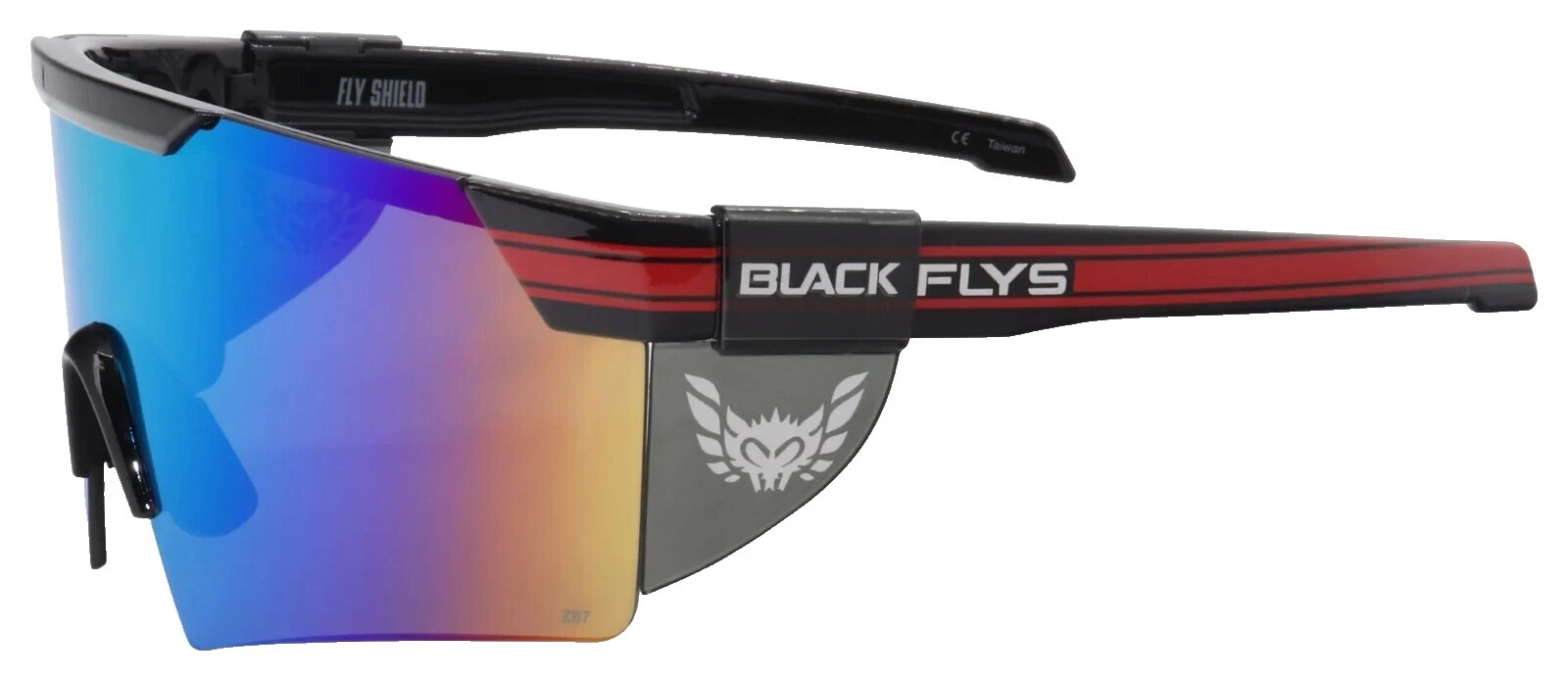 Gafas de Sol de Espejo para Hombres Black Flys
