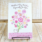 American Greetings Mother's Day Card Wishes Pink Yellow Floral Glitter