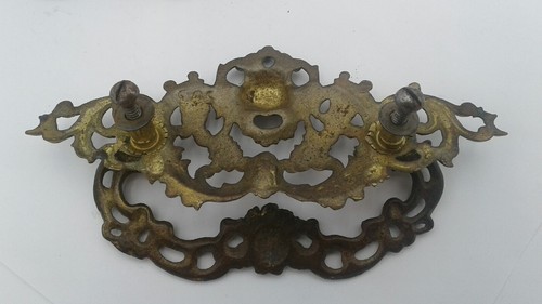 Antique Drop Bail Pulls Drawer Hardware Cabinet Cupboard Handles Knob Ornate - Picture 6 of 7