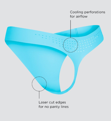 Champion Thong Women's Laser Cut Pink Thong Underwear lightweight (Medium) New - Picture 3 of 5