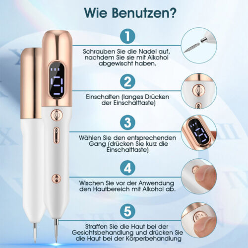 LCD Muttermal Entfernen Stift Plasma Pen Warzen Entfernen Mole Removal Stift NEU - Bild 5 von 17