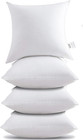 18X18 Pillow Inserts (Set of 4)- 100% Cotton Covering down Alternative Throw Pil