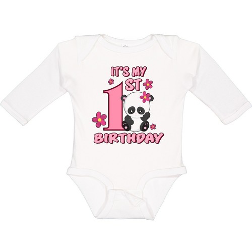 Inktastic It's My First Birthday With Pandabär Langarm Creeper Geburtstage 1