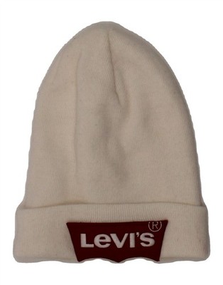 Levi's Herren Grafik Beanie Mütze Einheitsgröße weiß Acryl klassisch C211
