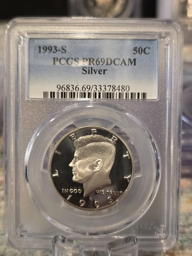 1993 S 50C Silver Kennedy Half Dollar Proof PCGS PR69DCAM
