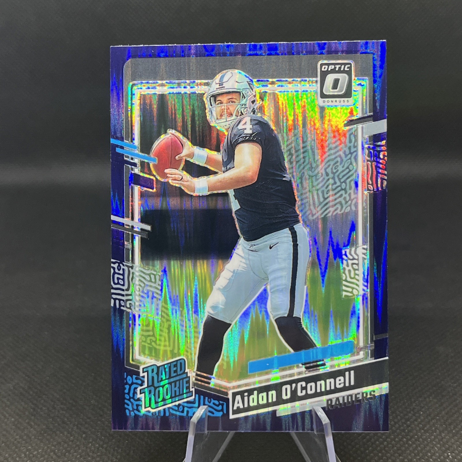 2023 Panini Donruss Optic Purple Shock Rated Rookie #258 Aidan O'Connell