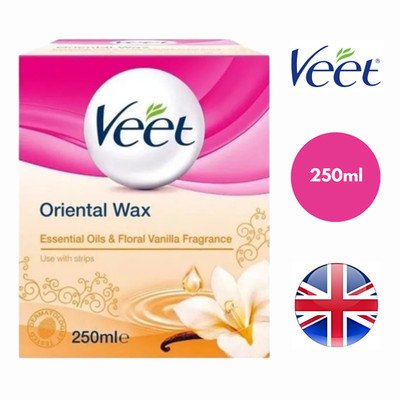 Veet Warmwachs für Gesicht & Körper - einfache Anwendung, mikrowellengeeignet, normale Haut 250ml