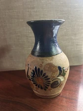 Tonala Mexico Pottery Vase. Hand Painted Signed. Please See Pictures