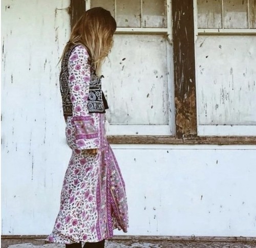 Arnhem Dress Size AU 8 / US 4 Kauai Duster Midi Pink Floral Long Sleeve - Bild 11 von 11