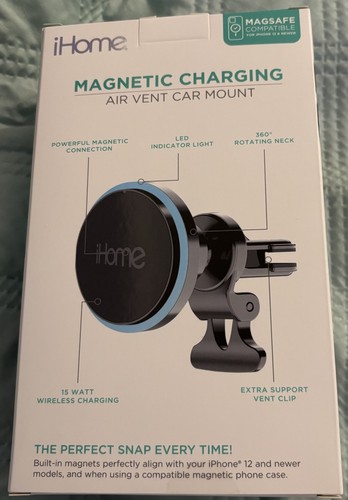 iHome Magnetic Air Vent Car Mount Universal Fit! Brand New iPhone 12 13 14 15 - Photo 3 sur 4