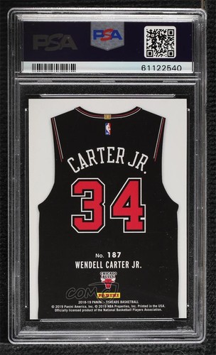 Camiseta deportiva 2018 Threads Rookies Statement Dazzle Wendell Carter Jr PSA 9 Rookie RC - Imagen 2 de 3