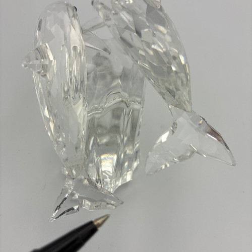 SWAROVSKI CRYSTAL DOLPHINS, MOTHER AND BABY, TITLE 'LEAD ME', 1990 REPAIRED - Bild 7 von 8