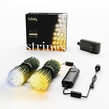 Twinkly Strings 400 LED Warm White Christmas Lights, Indoor/Outdoor, Alexa/Googl