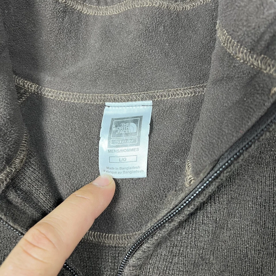 North Face Sweater Mens Large Brown Half Zip Pullover Wool Blend Outdoors Hiking - Image 2 of 4