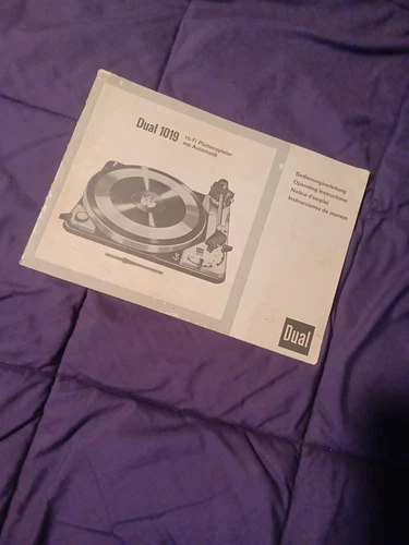 Operating Manual DUAL 1019 Changer Turntable Record Player Phonograph