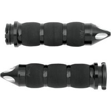 Avon Anodized Spike Air Cushioned Grips Black #AIR-90-AN-FL-SP Harley Davidson