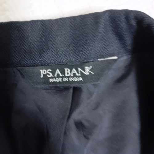 Jos A Bank Navy Blue Silk Camelhair Business Blazer Jacket Sport Coat Mens 40R - Picture 5 of 13