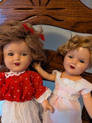 2 Composition Shirley Temple Doll 13'' Ea.