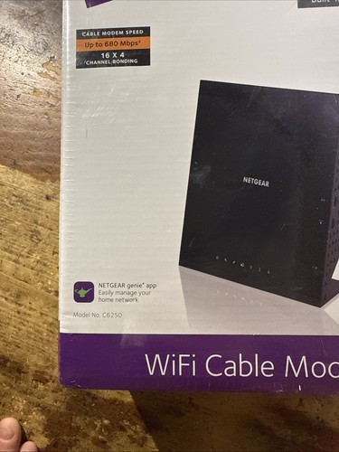 NETGEAR AC1600 Kabel Wifi Modem Router Combo C6250-100NAS DOCSIS 3.0 - Zapieczętowany - Zdjęcie 4 z 24