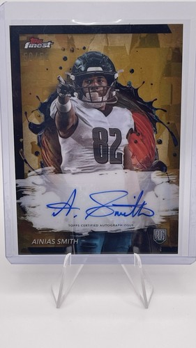 2024 Topps Finest - Rookie Finest Auto 50/50 Ainias Smith #RFA-AS Gold Refractor - Bild 1 von 4