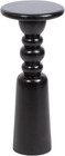 Tirollo Modern round Drink Table; 10 X 10 X 22; Black; Living Room Accent Pedest