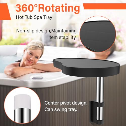 Hot Tub Tray,Hot Tub Table Tray,Hot Tub Drink Holder 360° Rotation,Non ...